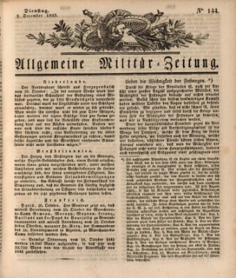 Allgemeine Militär-Zeitung Dienstag 2. Dezember 1845