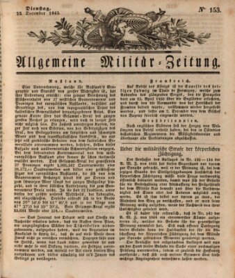 Allgemeine Militär-Zeitung Dienstag 23. Dezember 1845