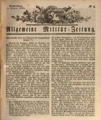 Allgemeine Militär-Zeitung Donnerstag 8. Januar 1846