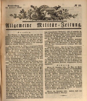 Allgemeine Militär-Zeitung Freitag 23. Januar 1846