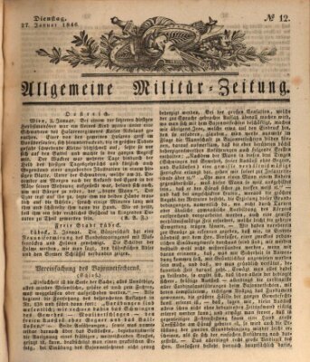 Allgemeine Militär-Zeitung Dienstag 27. Januar 1846