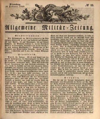 Allgemeine Militär-Zeitung Dienstag 10. Februar 1846