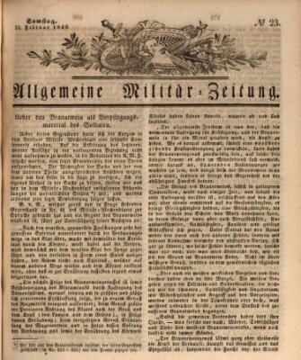 Allgemeine Militär-Zeitung Samstag 21. Februar 1846