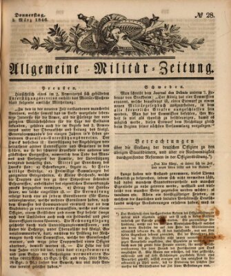 Allgemeine Militär-Zeitung Donnerstag 5. März 1846