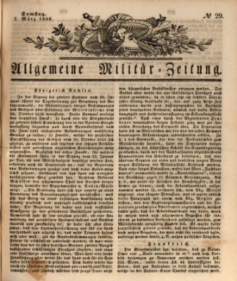 Allgemeine Militär-Zeitung Samstag 7. März 1846