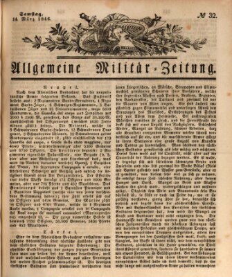 Allgemeine Militär-Zeitung Samstag 14. März 1846