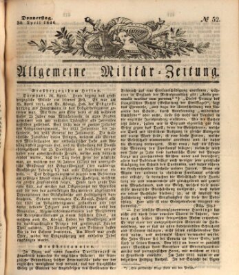 Allgemeine Militär-Zeitung Donnerstag 30. April 1846