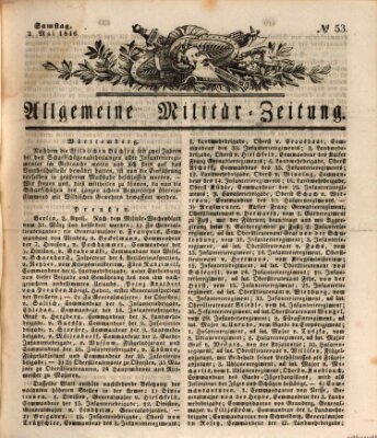 Allgemeine Militär-Zeitung Samstag 2. Mai 1846