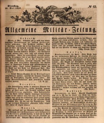 Allgemeine Militär-Zeitung Dienstag 26. Mai 1846