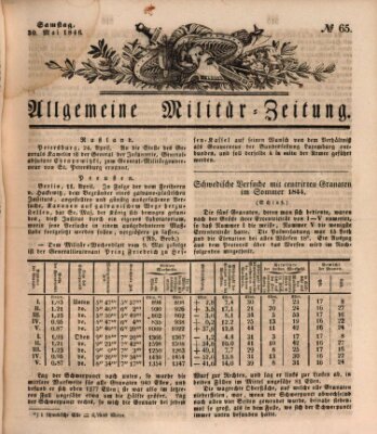 Allgemeine Militär-Zeitung Samstag 30. Mai 1846