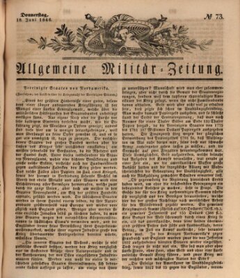 Allgemeine Militär-Zeitung Donnerstag 18. Juni 1846