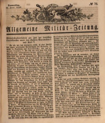 Allgemeine Militär-Zeitung Donnerstag 25. Juni 1846