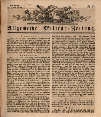 Allgemeine Militär-Zeitung Samstag 27. Juni 1846