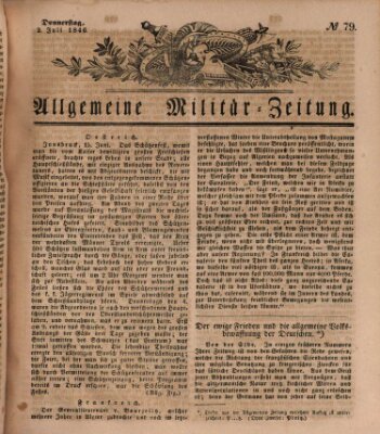 Allgemeine Militär-Zeitung Donnerstag 2. Juli 1846