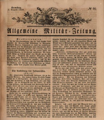 Allgemeine Militär-Zeitung Samstag 1. August 1846