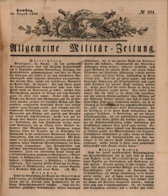 Allgemeine Militär-Zeitung Samstag 22. August 1846