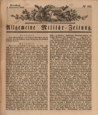 Allgemeine Militär-Zeitung Dienstag 1. September 1846