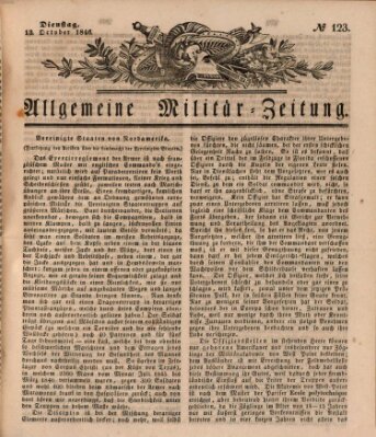 Allgemeine Militär-Zeitung Dienstag 13. Oktober 1846