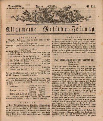 Allgemeine Militär-Zeitung Donnerstag 5. November 1846