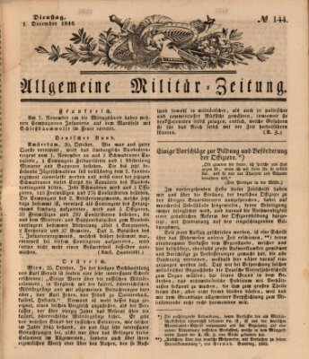 Allgemeine Militär-Zeitung Dienstag 1. Dezember 1846