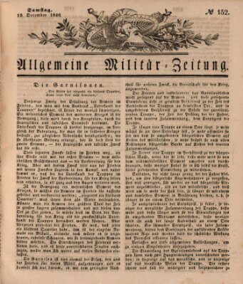 Allgemeine Militär-Zeitung Samstag 19. Dezember 1846