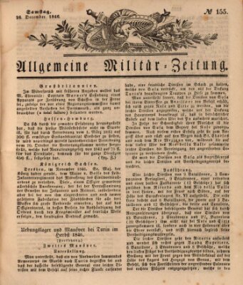 Allgemeine Militär-Zeitung Samstag 26. Dezember 1846