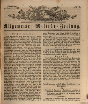 Allgemeine Militär-Zeitung Dienstag 5. Januar 1847