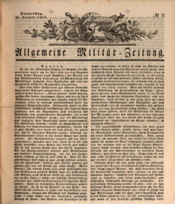 Allgemeine Militär-Zeitung Donnerstag 21. Januar 1847