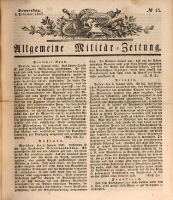 Allgemeine Militär-Zeitung Donnerstag 4. Februar 1847