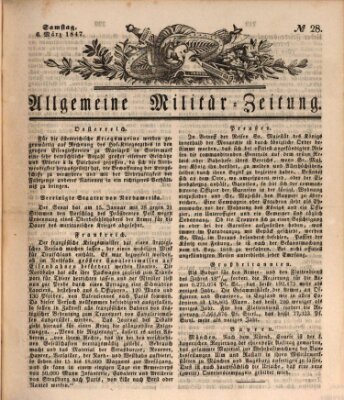 Allgemeine Militär-Zeitung Samstag 6. März 1847