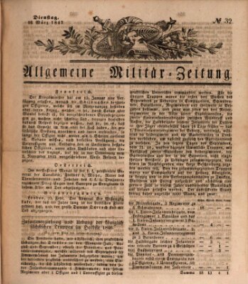 Allgemeine Militär-Zeitung Dienstag 16. März 1847