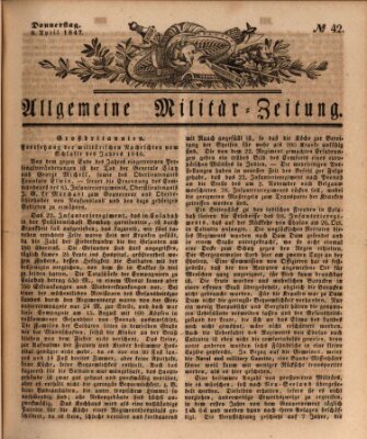 Allgemeine Militär-Zeitung Donnerstag 8. April 1847