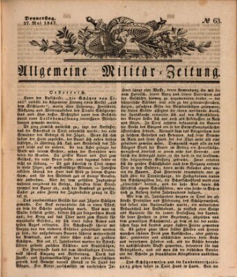 Allgemeine Militär-Zeitung Donnerstag 27. Mai 1847