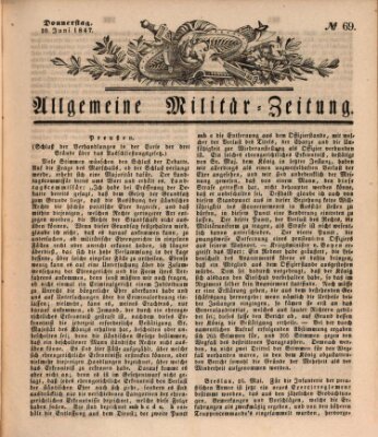 Allgemeine Militär-Zeitung Donnerstag 10. Juni 1847