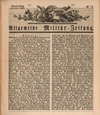 Allgemeine Militär-Zeitung Donnerstag 17. Juni 1847