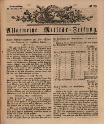 Allgemeine Militär-Zeitung Donnerstag 12. August 1847