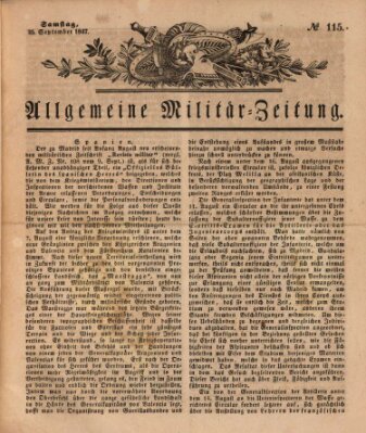 Allgemeine Militär-Zeitung Samstag 25. September 1847