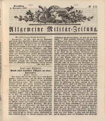 Allgemeine Militär-Zeitung Dienstag 2. November 1847