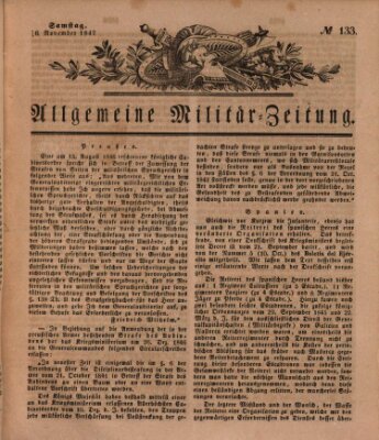 Allgemeine Militär-Zeitung Samstag 6. November 1847