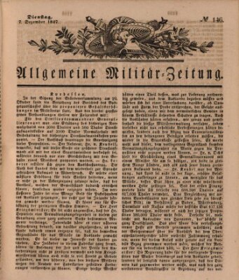 Allgemeine Militär-Zeitung Dienstag 7. Dezember 1847