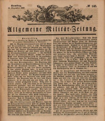 Allgemeine Militär-Zeitung Samstag 11. Dezember 1847