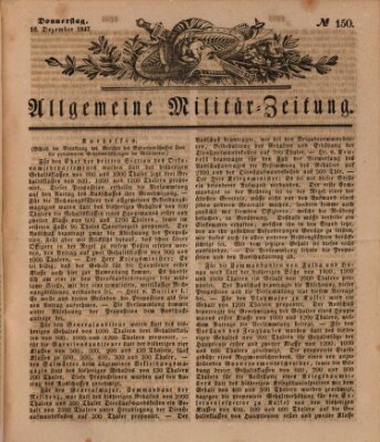 Allgemeine Militär-Zeitung Donnerstag 16. Dezember 1847