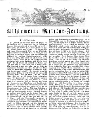 Allgemeine Militär-Zeitung Dienstag 11. Januar 1848