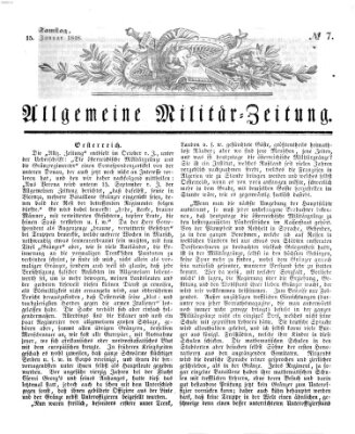 Allgemeine Militär-Zeitung Samstag 15. Januar 1848