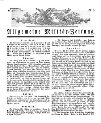 Allgemeine Militär-Zeitung Donnerstag 20. Januar 1848