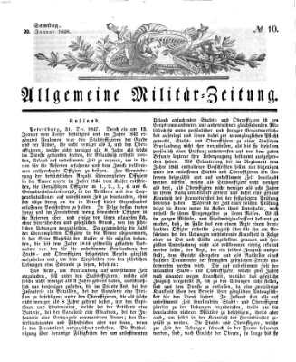 Allgemeine Militär-Zeitung Samstag 22. Januar 1848