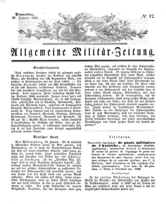 Allgemeine Militär-Zeitung Donnerstag 27. Januar 1848