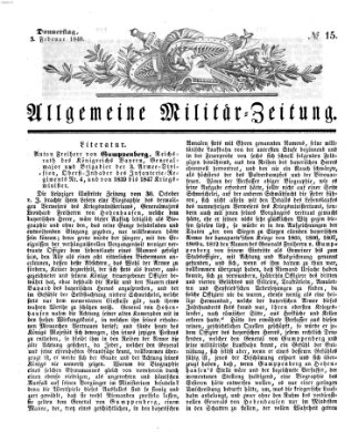 Allgemeine Militär-Zeitung Donnerstag 3. Februar 1848