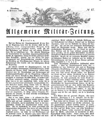 Allgemeine Militär-Zeitung Dienstag 8. Februar 1848