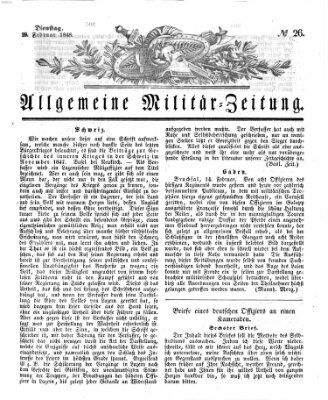 Allgemeine Militär-Zeitung Dienstag 29. Februar 1848